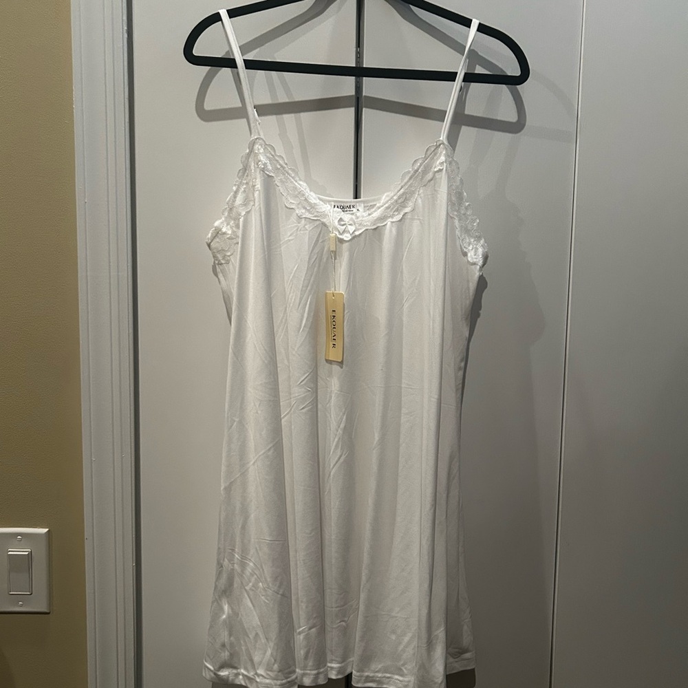 White Lace Trim Slip